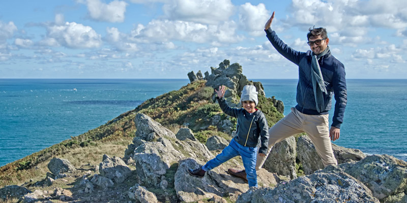 Happy guests at Start Point, Devon